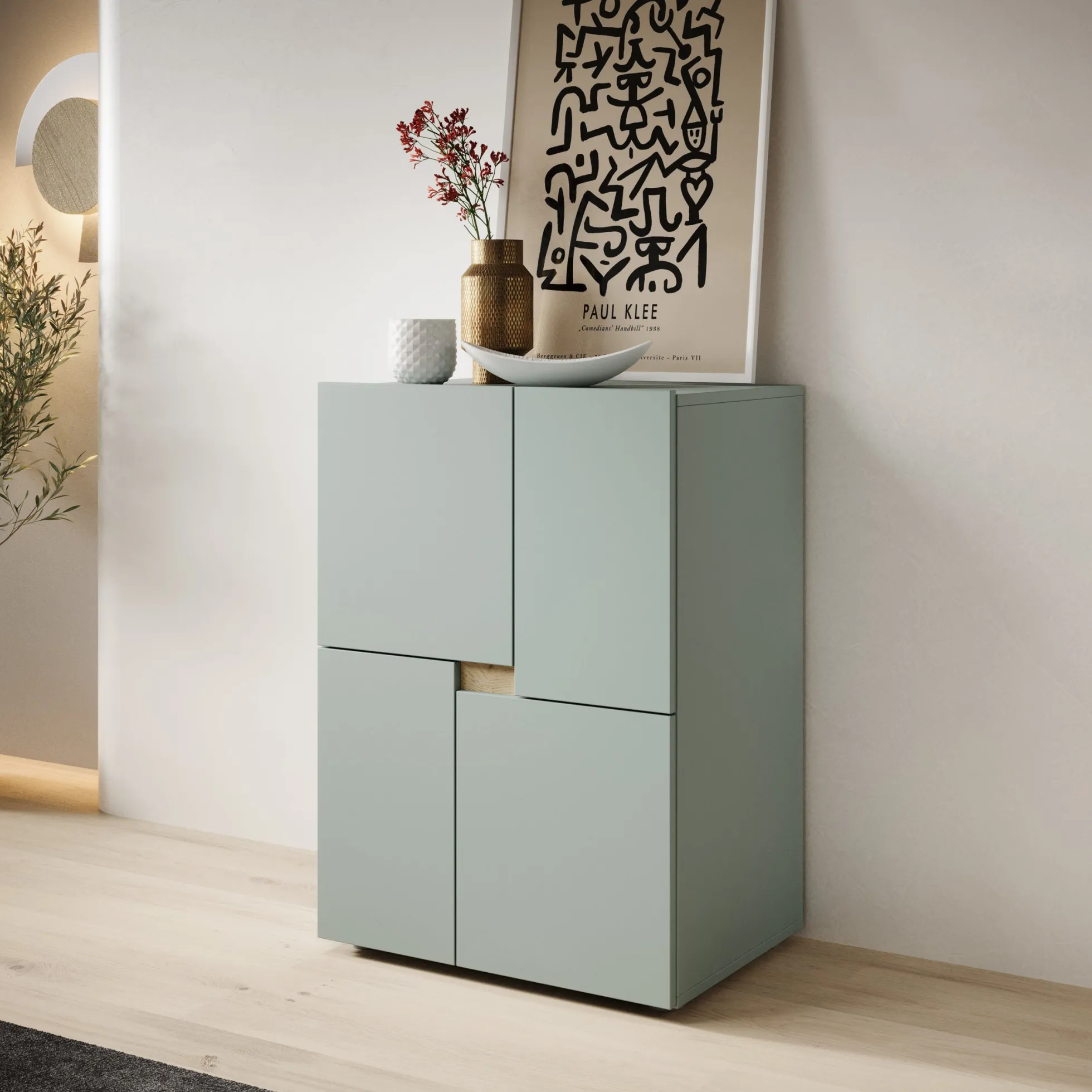 Lombok - Dressoir - Groen - 60x42x84 cm