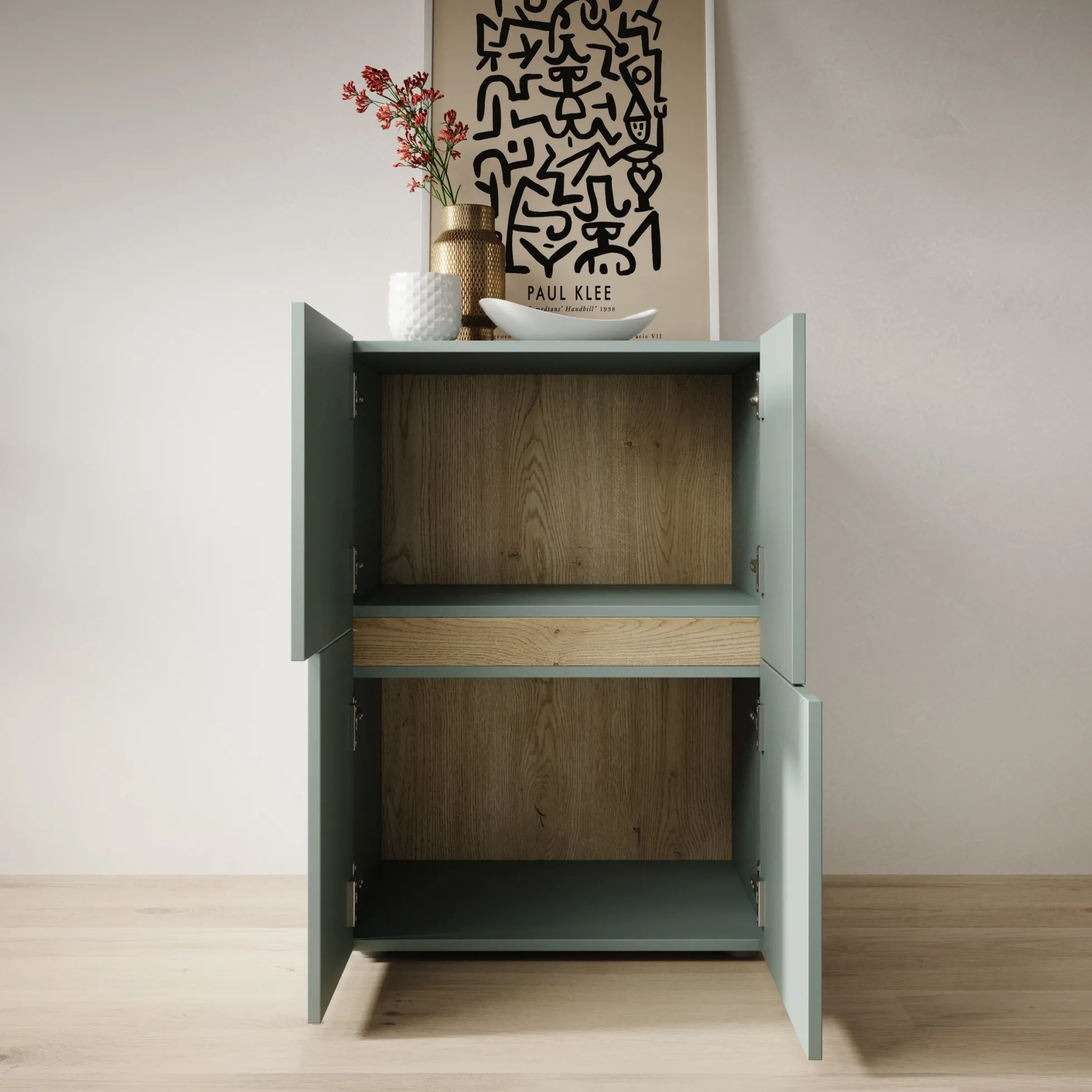 Lombok - Dressoir - Groen - 60x42x84 cm