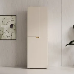Lombok - Kledingkast met 4 deuren - Beige - 60x42x184 cm
