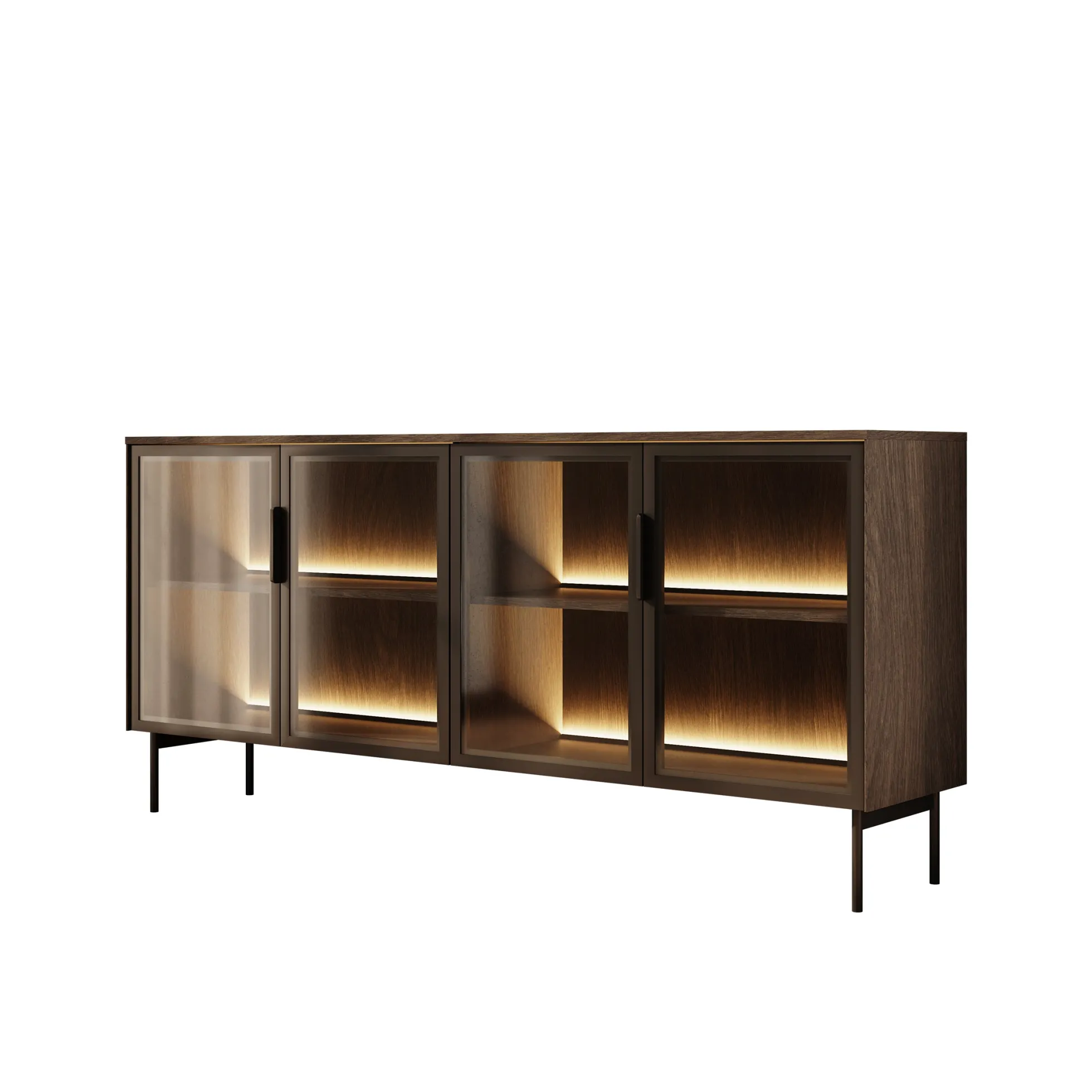 Lomo - Dressoir - Donker eiken - 181x39x83 cm