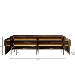 Lomo - TV-Meubel - Beige - 181x39x62 cm
