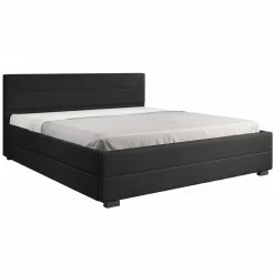 Loox - Tweepersoonsbed met 4 lades - Stof zwart - 180x200 cm