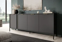 Loren - Dressoir - Antraciet - 203x40x81 cm