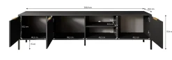Loren - TV-Meubel - Antraciet - 203 cm