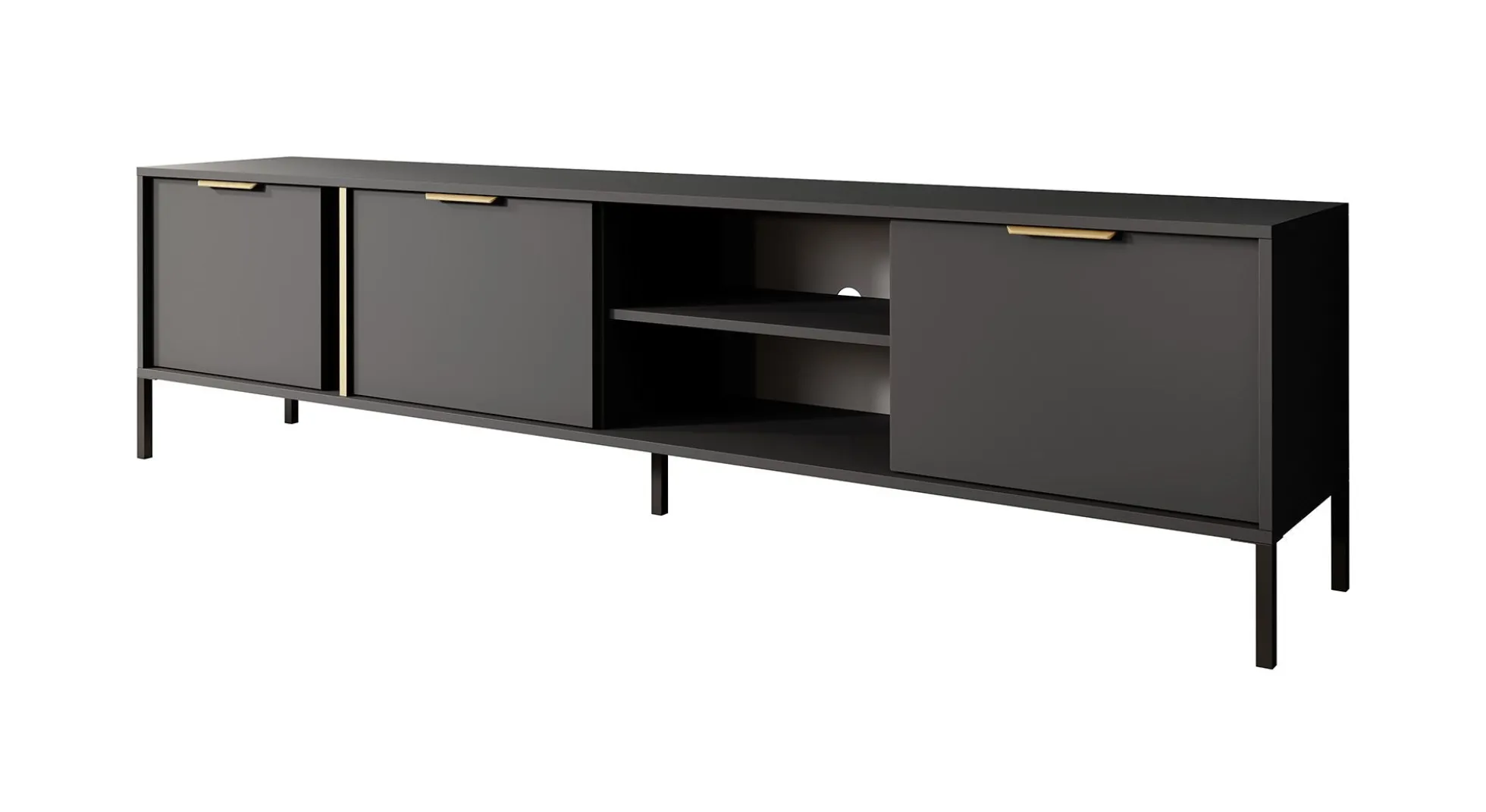 Loren - TV-Meubel - Antraciet - 203 cm