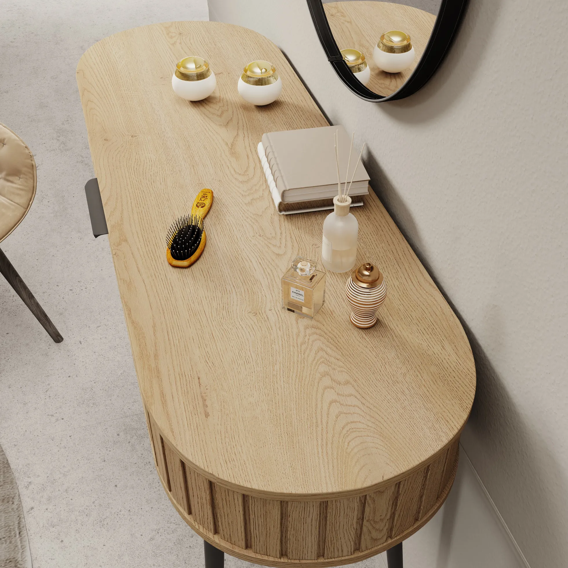 Loro - Kaptafel - Eikenpatroon - 120x40x80 cm