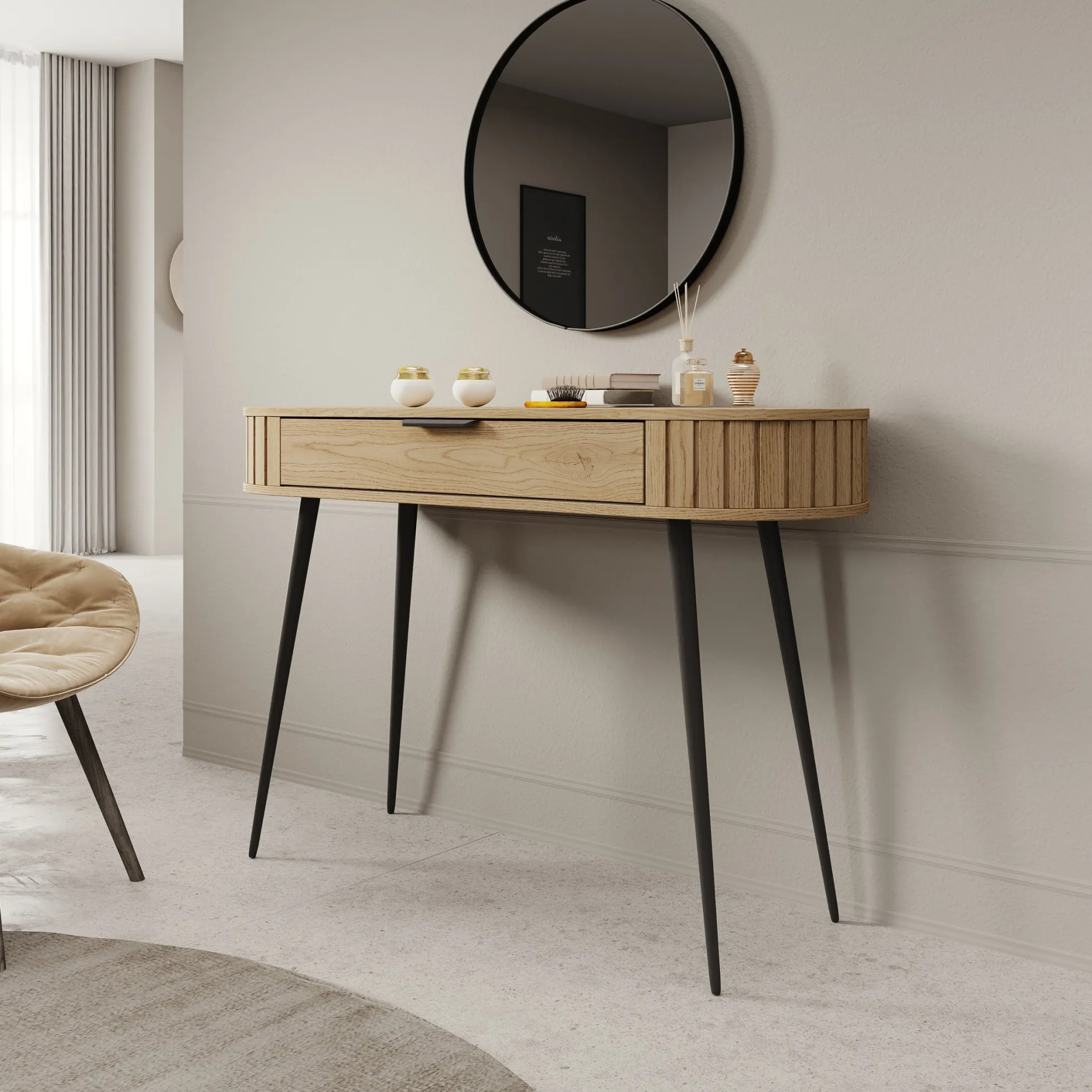 Loro - Kaptafel - Eikenpatroon - 120x40x80 cm