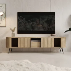 Loro - TV-Meubel - Eikenpatroon - 196x40x52 cm