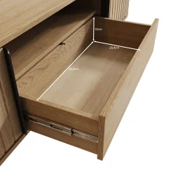 Loro - TV-Meubel - Eikenpatroon - 196x40x52 cm
