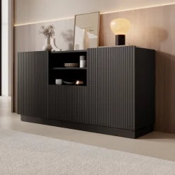 Lucera - Dressoir - Zwart - 150x42x78 cm