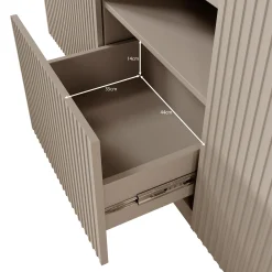 Lucera - Dressoir - Zwart - 150x42x78 cm
