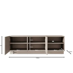Lucera - TV-Meubel - Beige - 150x42x48 cm