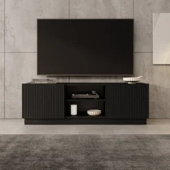 Lucera - TV-Meubel - Zwart - 150x42x48 cm