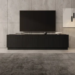 Lucera - TV-Meubel - Zwart - 200x42x48 cm