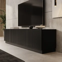 Lucera - TV-Meubel - Zwart - 200x42x48 cm