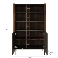 Lux - Boekenkast - Zwart - 105x40x167 cm
