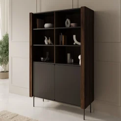 Lux - Boekenkast - Zwart - 105x40x167 cm
