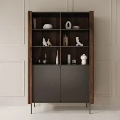 Lux - Boekenkast - Zwart - 105x40x167 cm