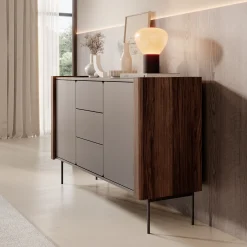 Lux - Dressoir - Zwart - 142x40x83 cm