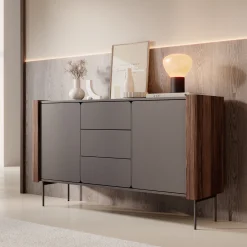 Lux - Dressoir - Zwart - 142x40x83 cm