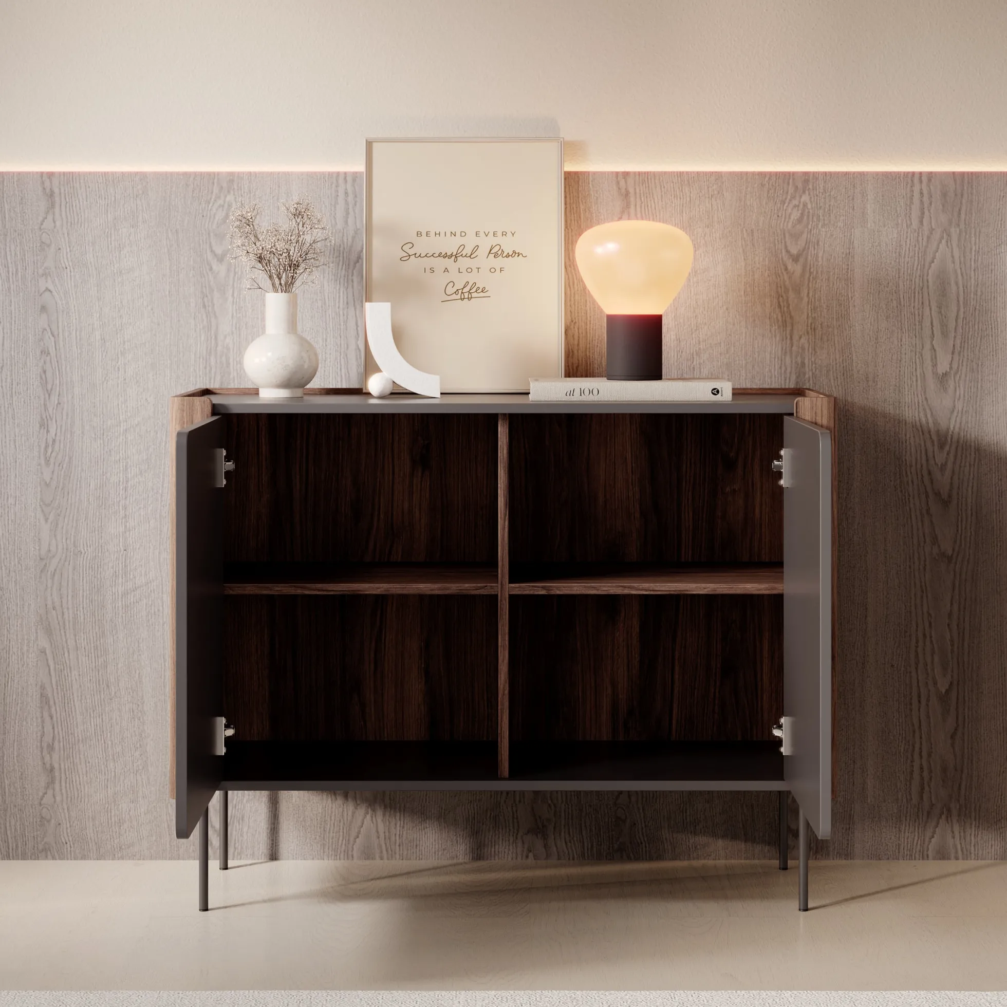 Lux - Dressoir - Zwart - 105x40x83 cm