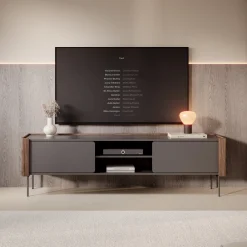 Lux - TV-Meubel - Zwart - 180x39x52 cm