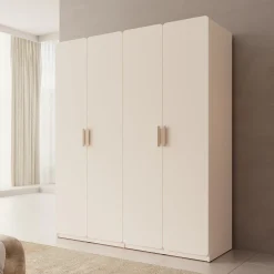 Luzon - Kledingkast 4 deurs - Beige - 179x58x210 cm