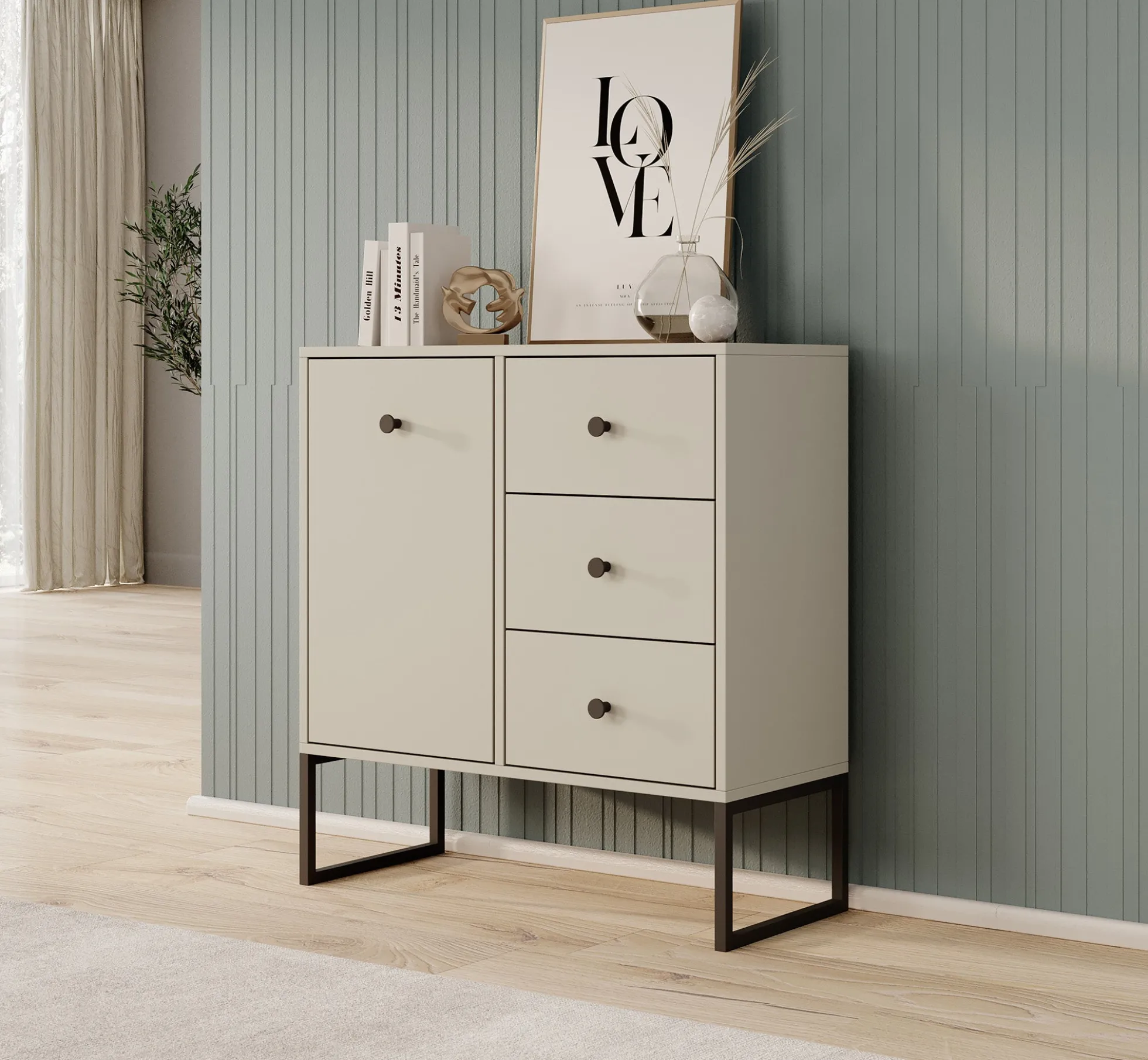 Lyndall 2 - Dressoir - Beige - 77x33x82 cm