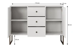 Lyndall 2 - Dressoir - Beige - 115x33x82 cm