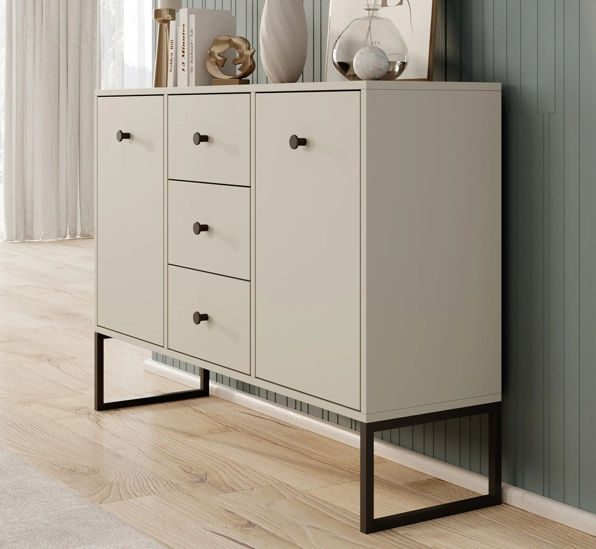 Lyndall 2 - Dressoir - Beige - 115x33x82 cm