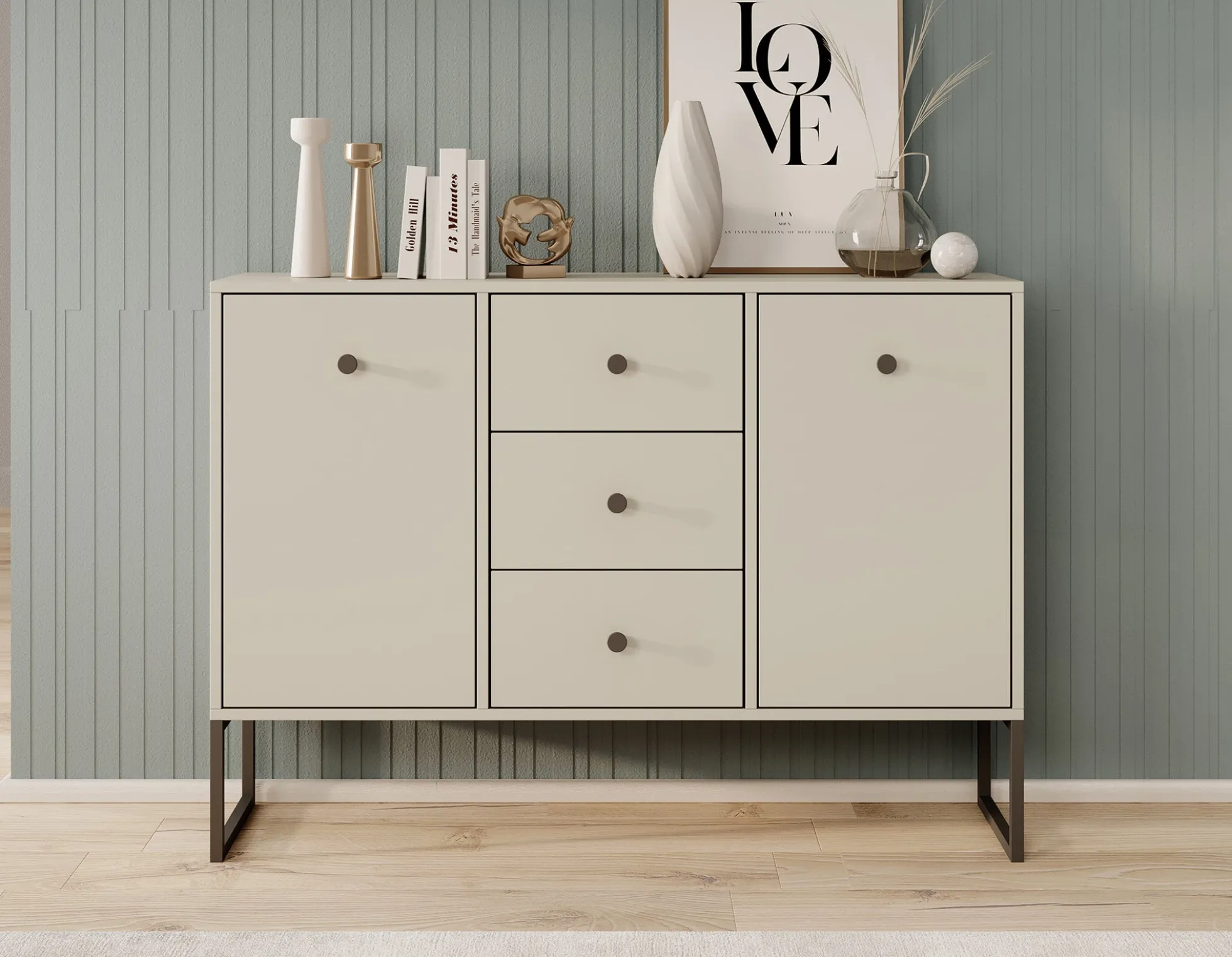 Lyndall 2 - Dressoir - Beige - 115x33x82 cm