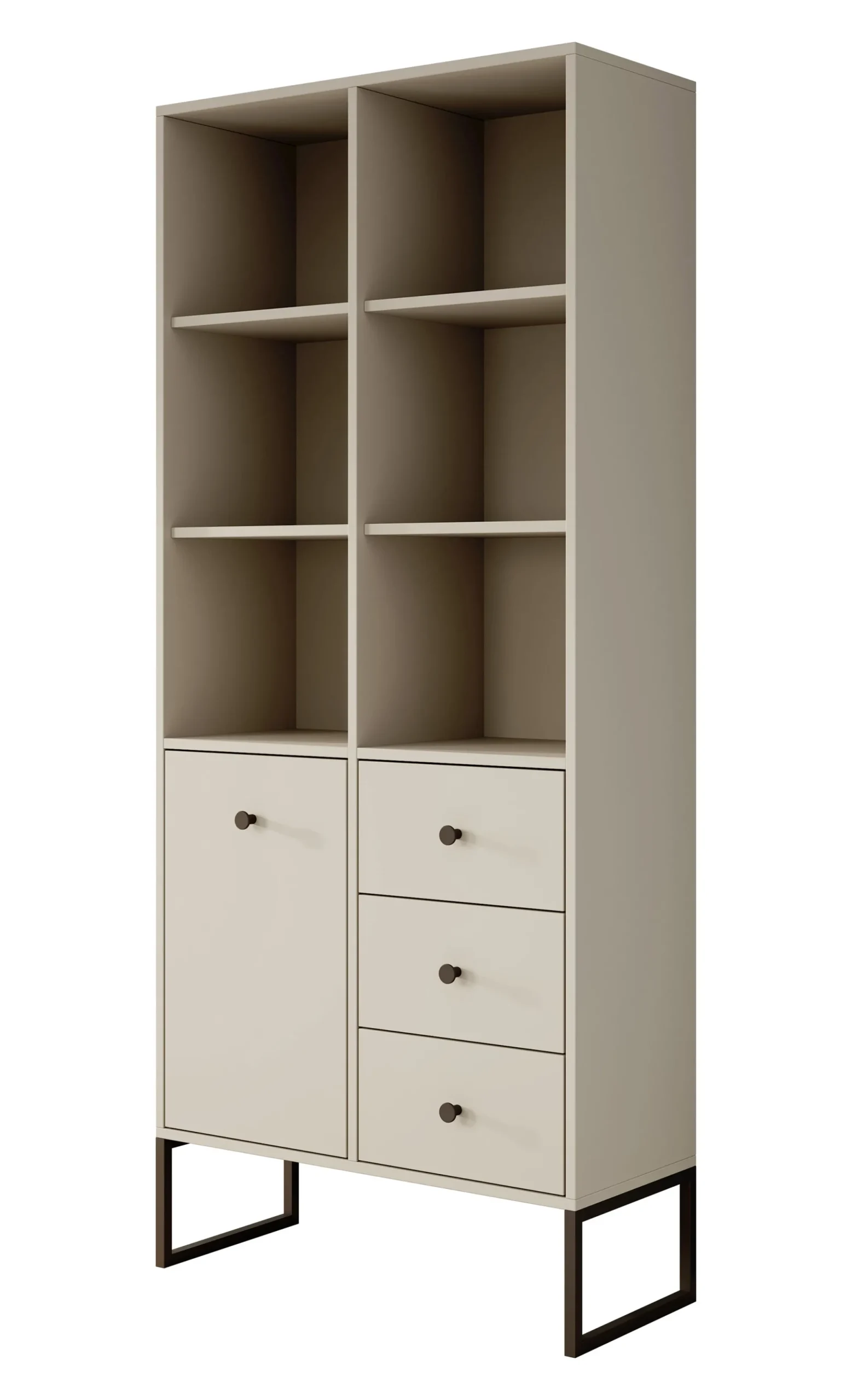 Lyndall - Boekenkast - Beige - 77x33x180 cm