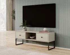 Lyndall - TV-Meubel met 2 lades - Beige - 115 cm