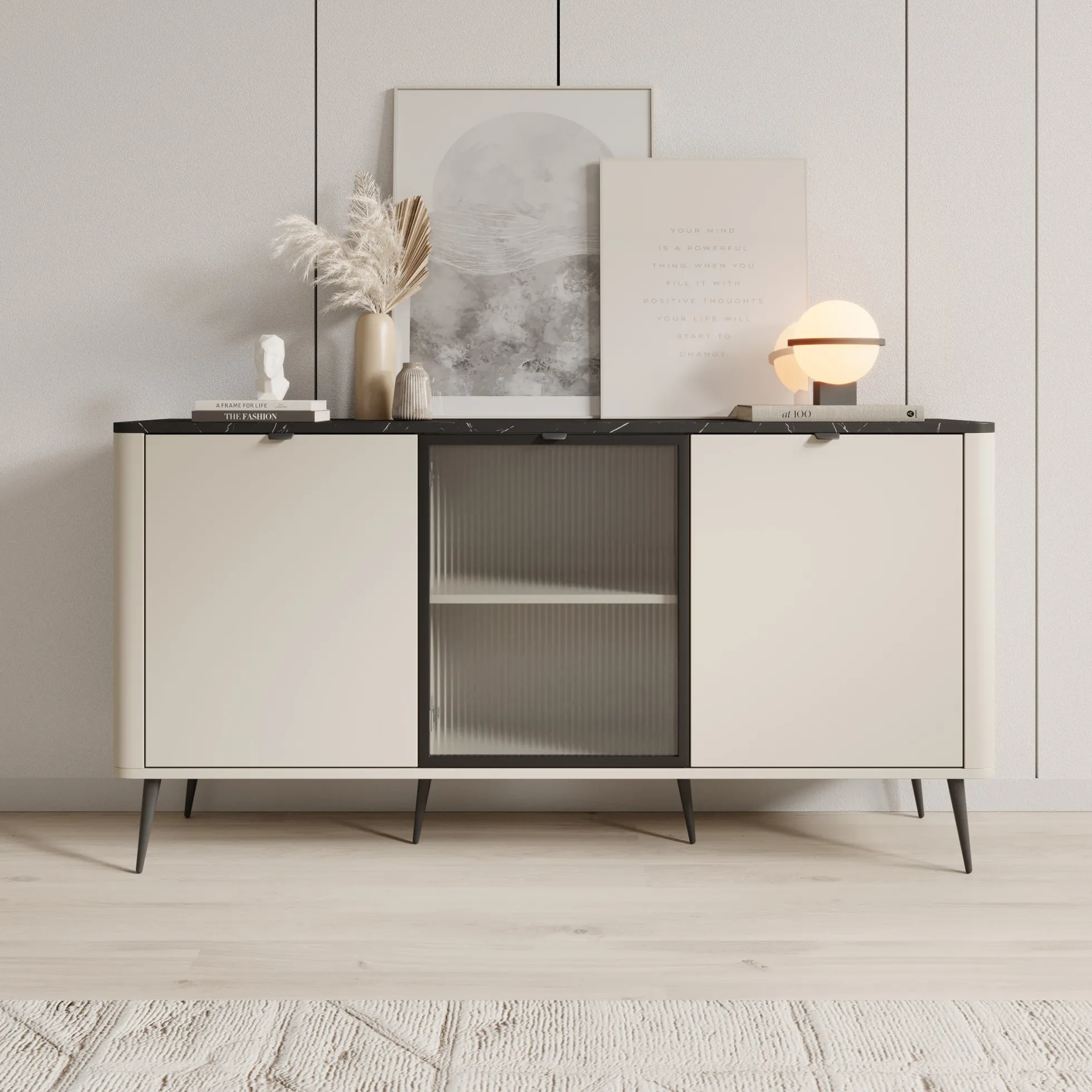 Mace 3 - Dressoir - Beige - 160x40x82 cm