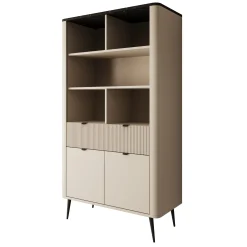 Mace - Boekenkast - Beige - 90x40x163 cm