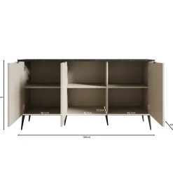 Mace - Dressoir - Beige - 160x40x82 cm