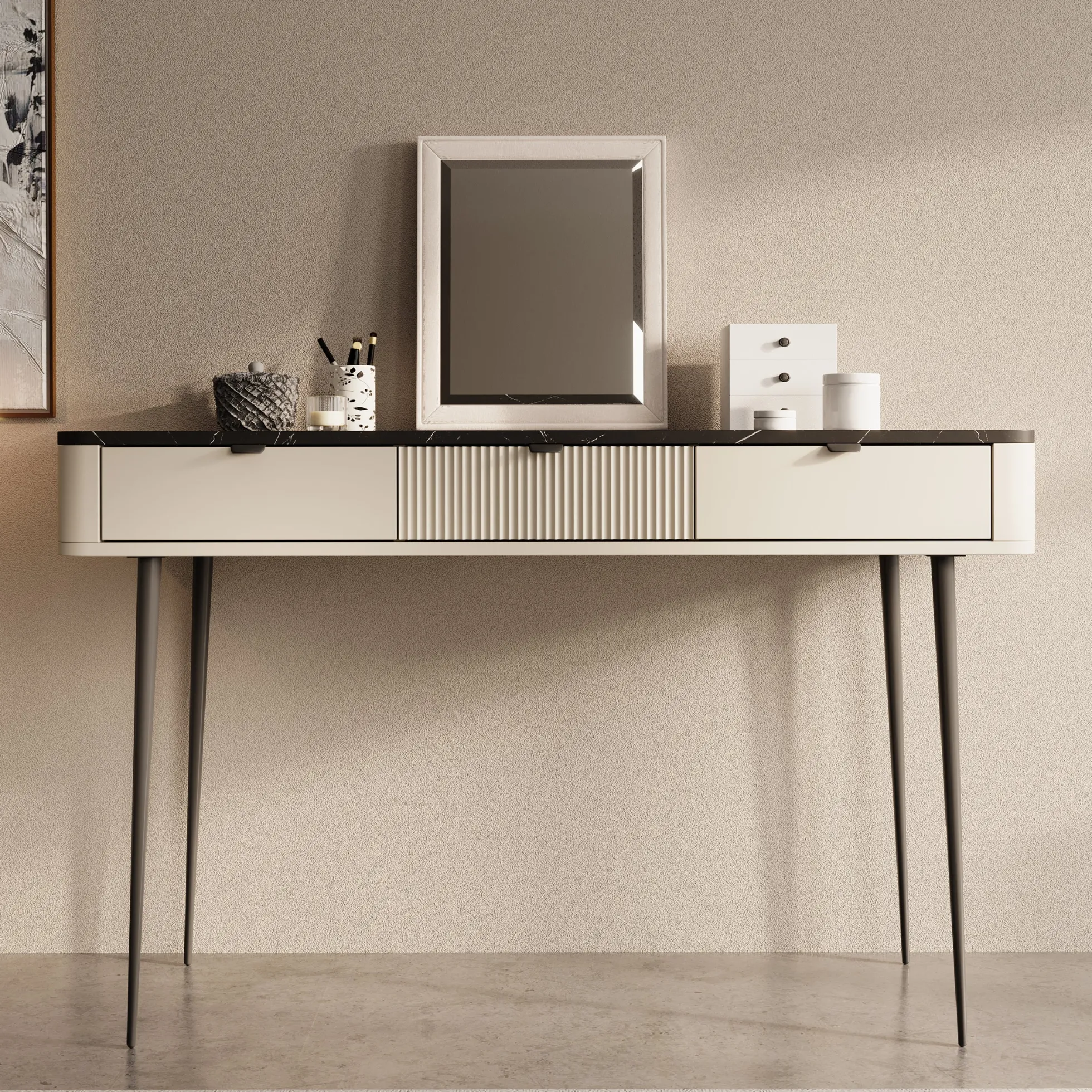 Mace - Kaptafel - Beige - 130x40 cm