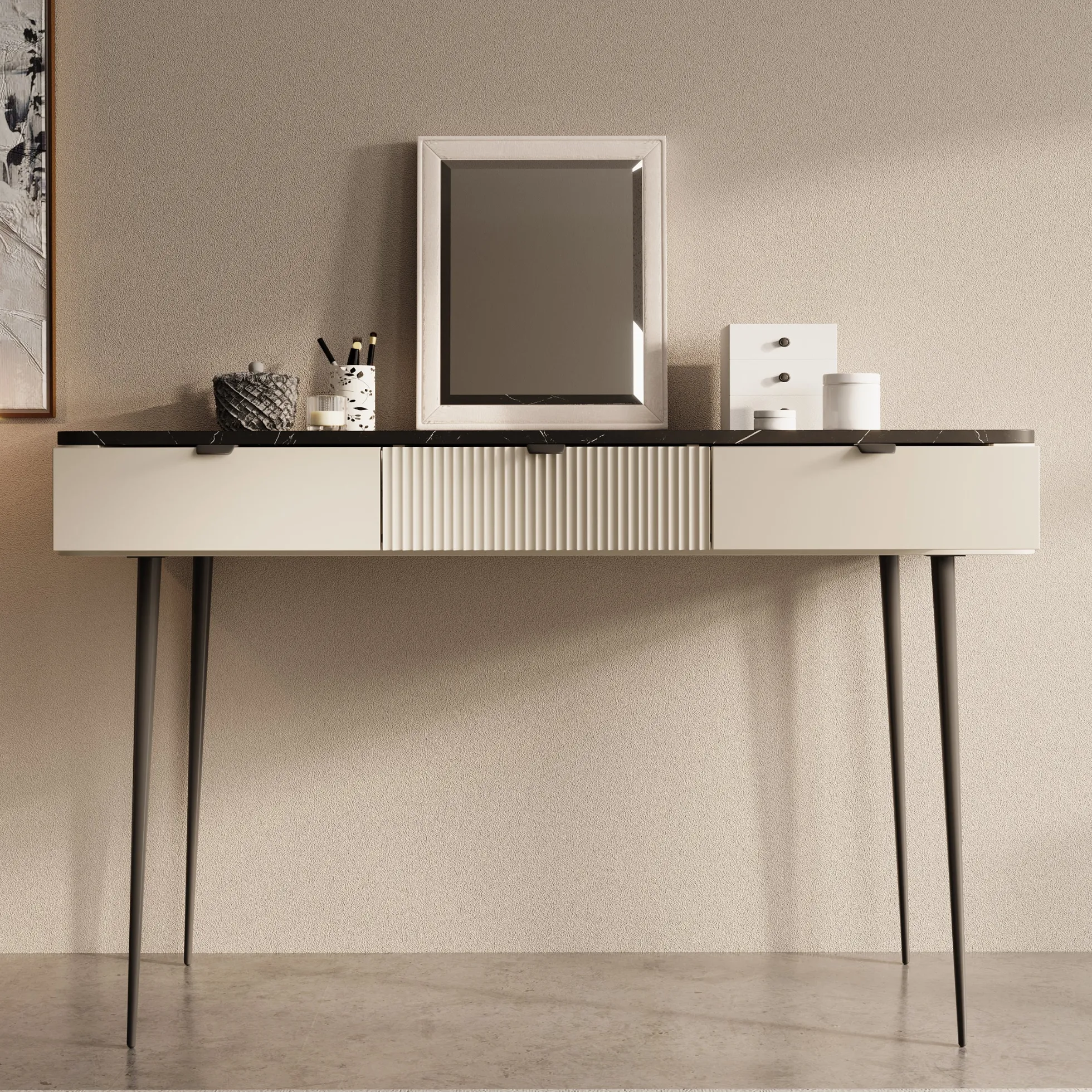 Mace - Kaptafel - Beige - 130x40 cm