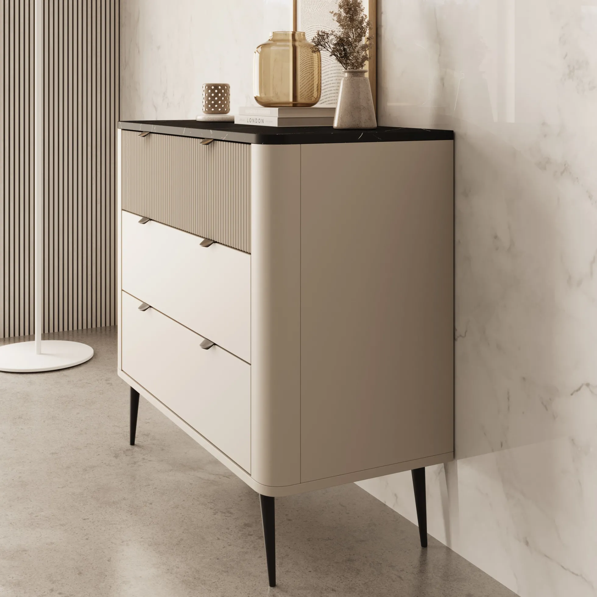 Mace - Ladekast - Beige - 90x40x82 cm