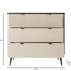 Mace - Ladekast - Beige - 90x40x82 cm
