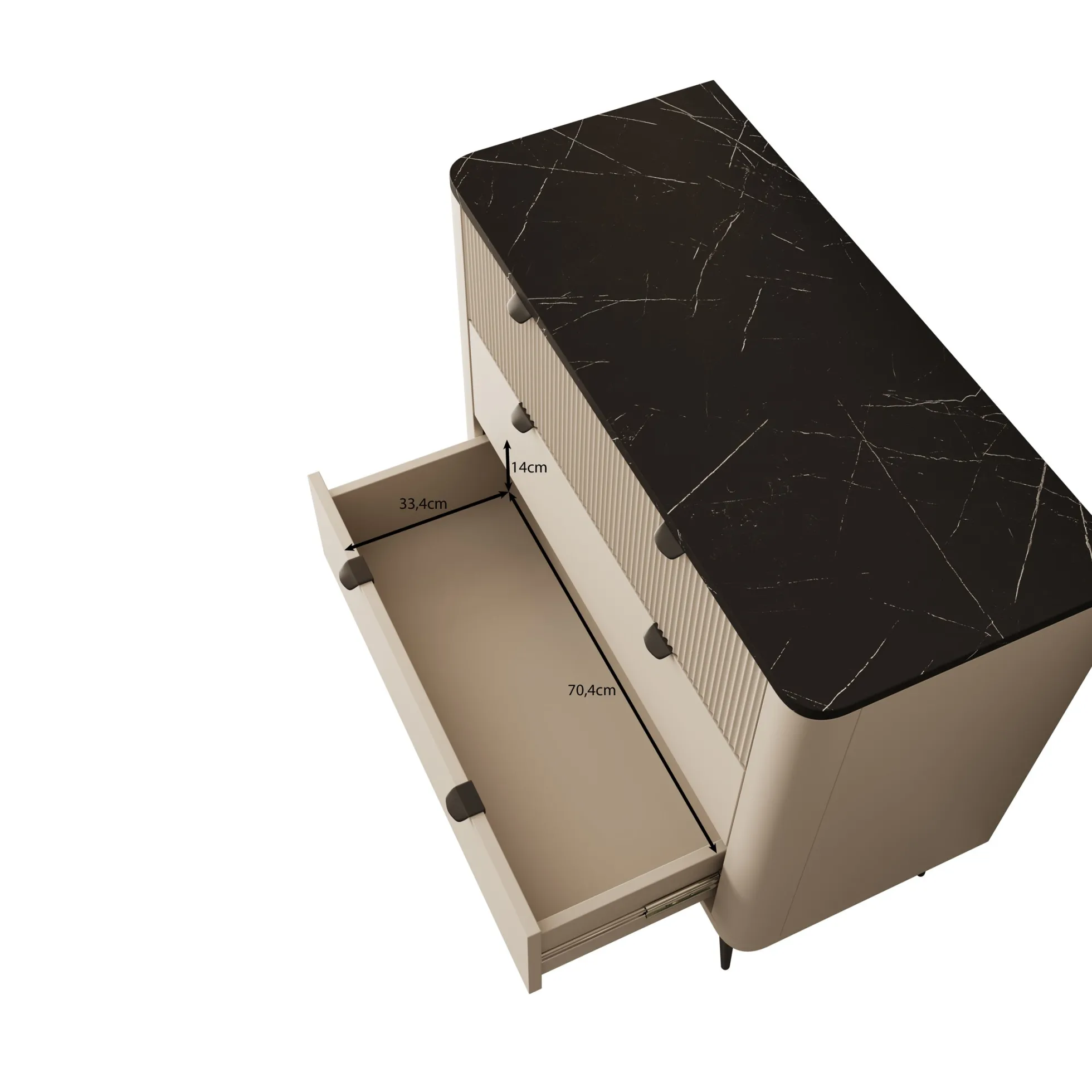 Mace - Ladekast - Beige - 90x40x82 cm