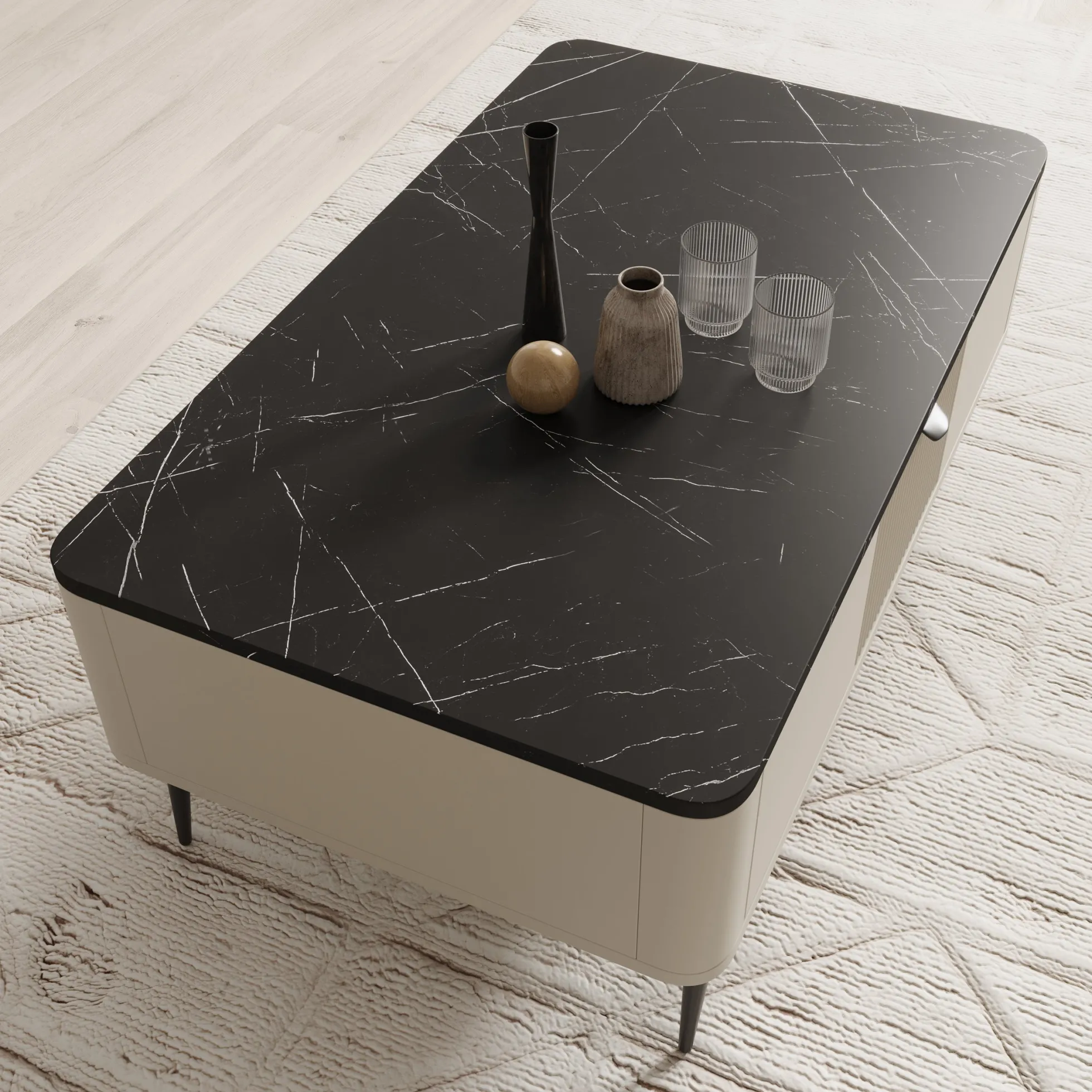 Mace - Salontafel - Beige - 100x60x42 cm