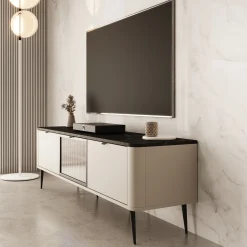 Mace - TV-Meubel - Beige - 160x40x52 cm