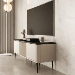 Mace - TV-Meubel - Beige - 130x40x52 cm