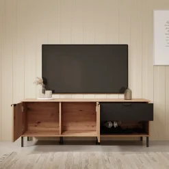 Malaika - TV-Meubel - Eiken - 151x40x54 cm