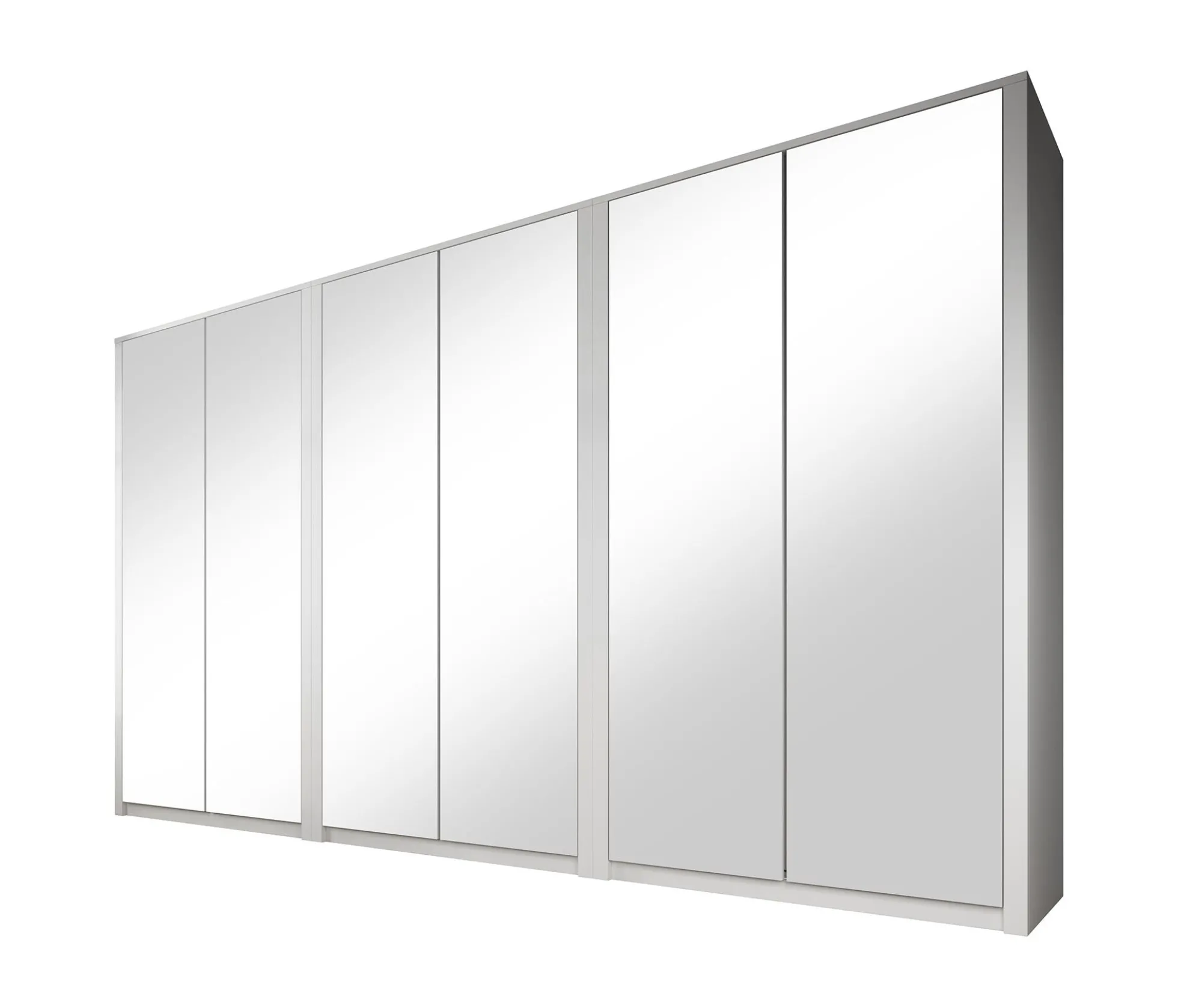 Malibu - Kledingkast 6-deurs - Wit - 340x53x197 cm
