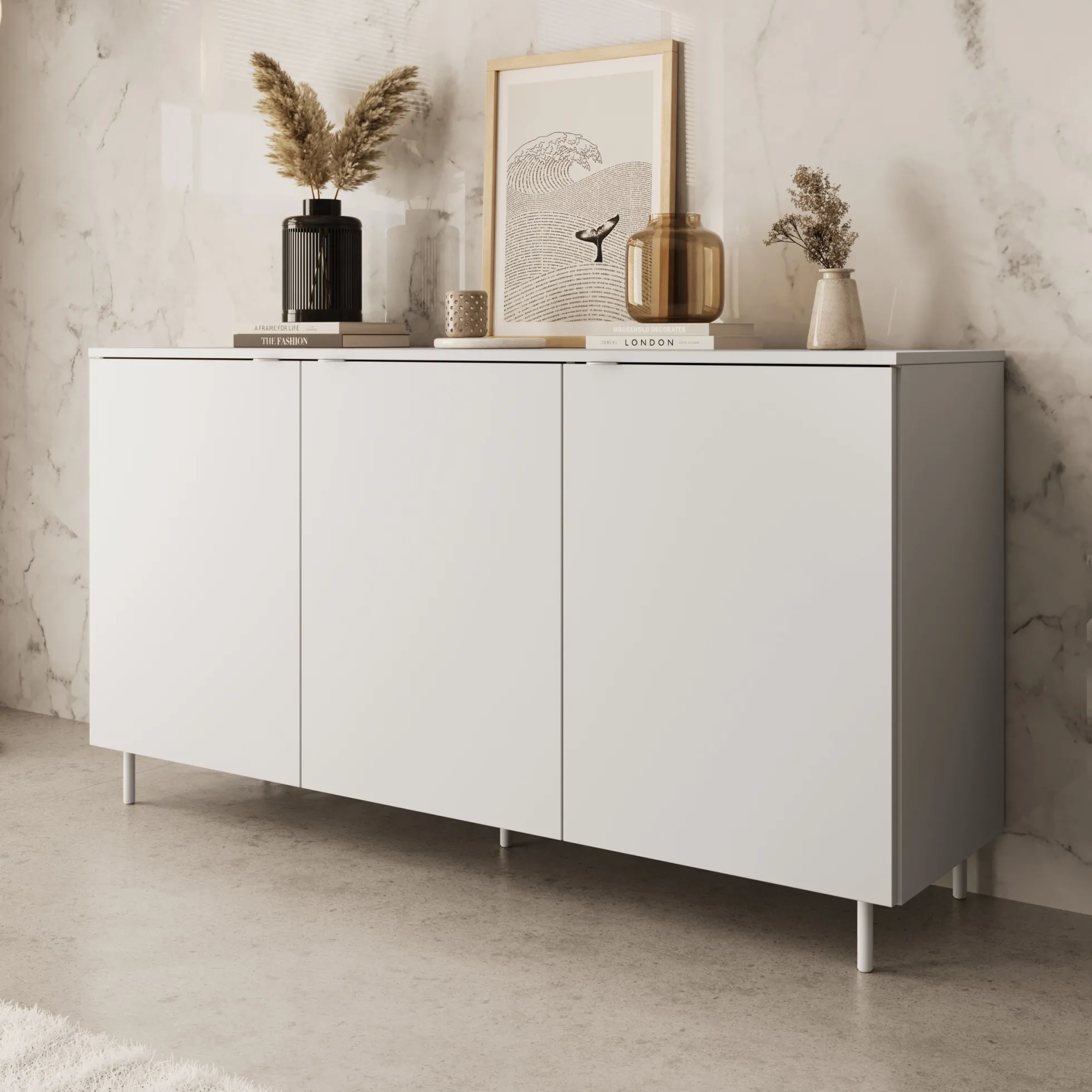 Malvare - Dressoir - Wit - 150x41x80 cm
