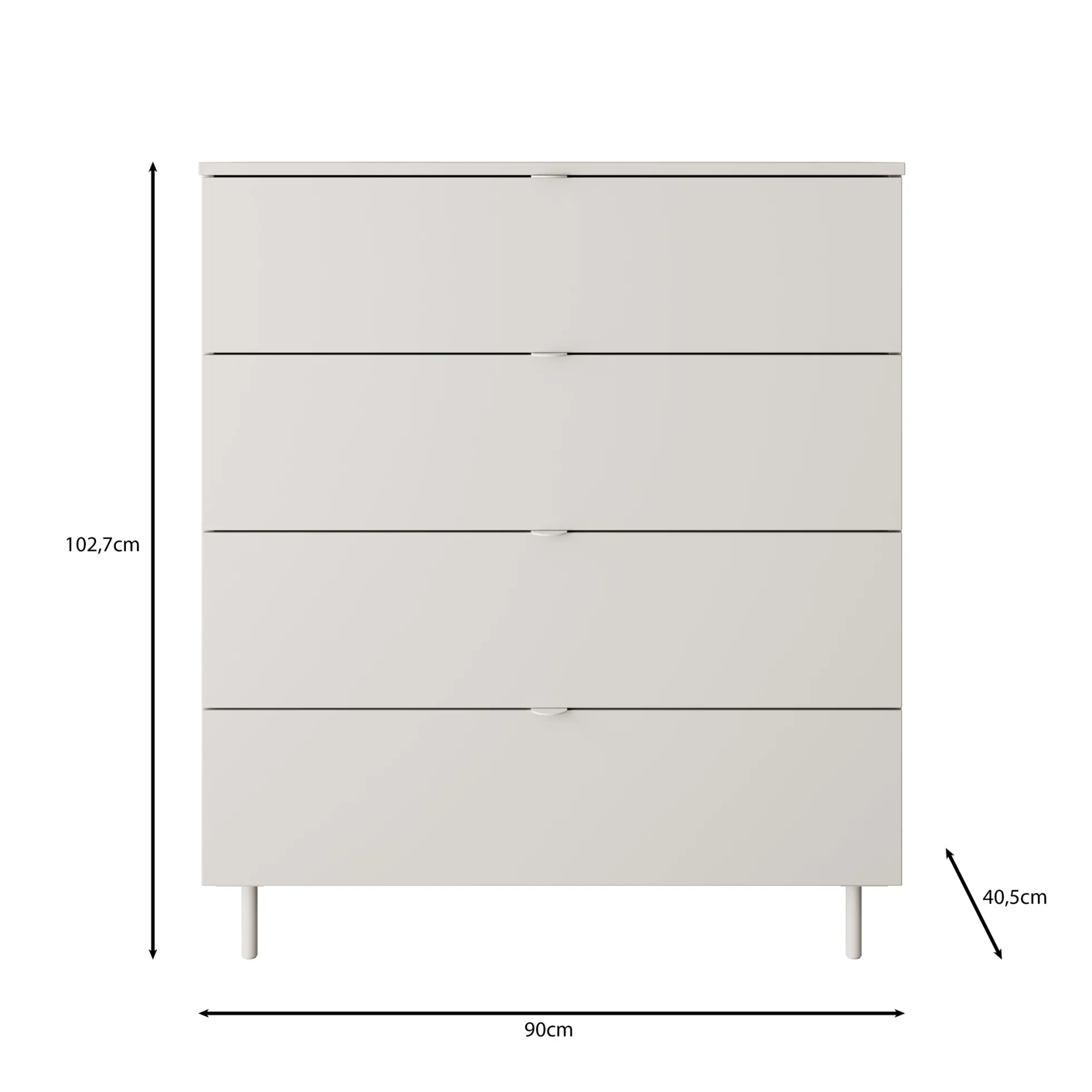 Malvare - Ladekast - Wit - 90x103x41 cm