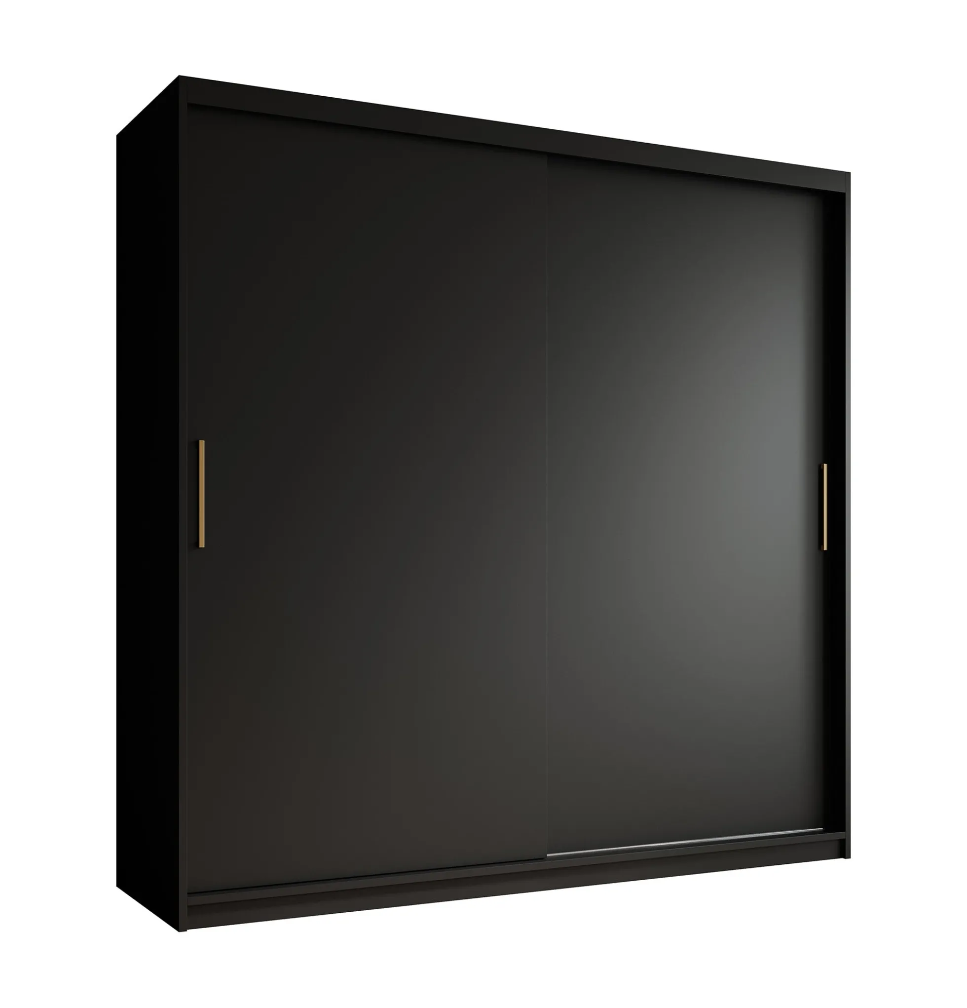Mandalin - Kledingkast met schuifdeuren - Zwart - 200x62x200 cm