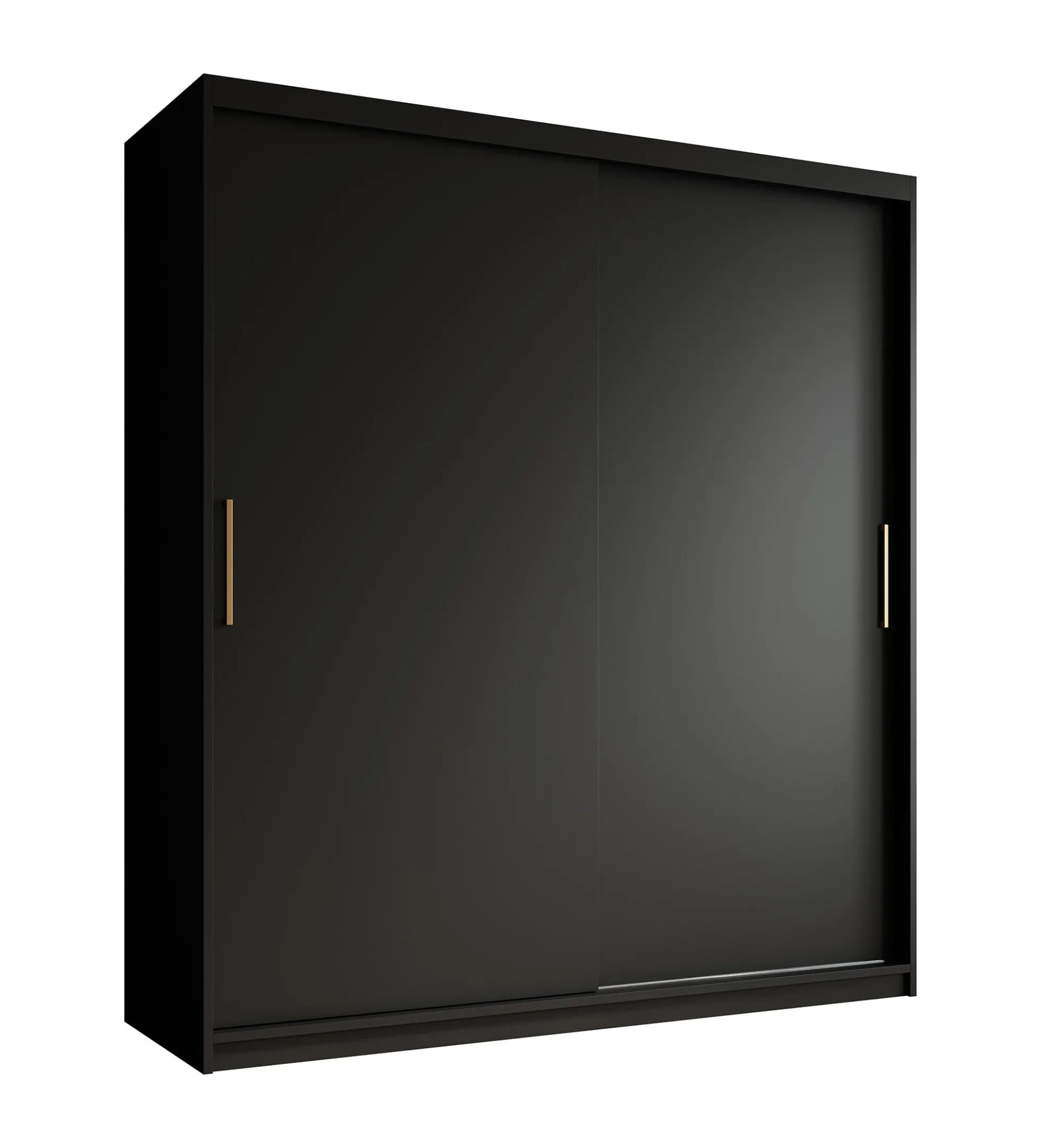Mandalin - Kledingkast met schuifdeuren - Zwart - 180x62x200 cm